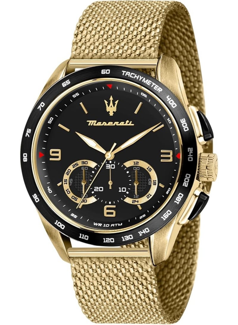MASERATI TRAGUARDO 45MM CHR BLACK DIAL YG BR - Image 1