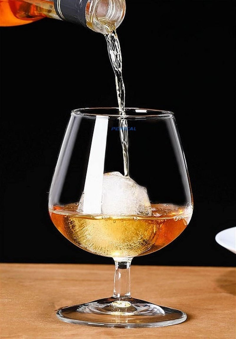 BLISS START Italian Premium Classic Brandy Glasses Set of 6 250 ML NonLead Crystal Clear Ideal for White or Red Wine Glasses Classic Brandy Glasses Wine Glasses UltraThin Small Stem Clear - Image 4