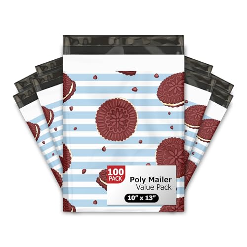 Pro Supply Global 10x13 (100) Cookies and Cream Designer Poly Mailers Waterproof Self Sealing Tear Resistant Polymailers Shipping Envelopes Premium Printed Bags For Small Businesses - Image 1