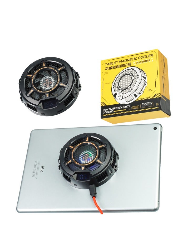 ميمو مبرد ألعاب مغناطيسي للكمبيوتر اللوحي CX05، مبرد لوحي، جهاز iPad، مبرد صامت ومروحة تبريد قصوى تعرض درجة الحرارة - Image 2