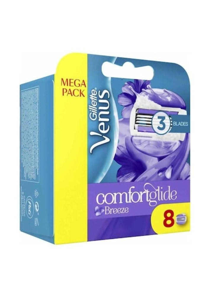 Gillette Gillette Venus ComfortGlide Breeze 2-in-1 Razor for Women Pack of 8  - Image 2
