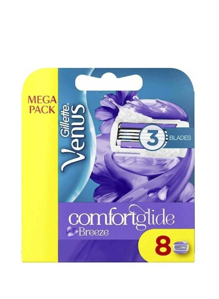 Gillette Gillette Venus ComfortGlide Breeze 2-in-1 Razor for Women Pack of 8  - Image 1