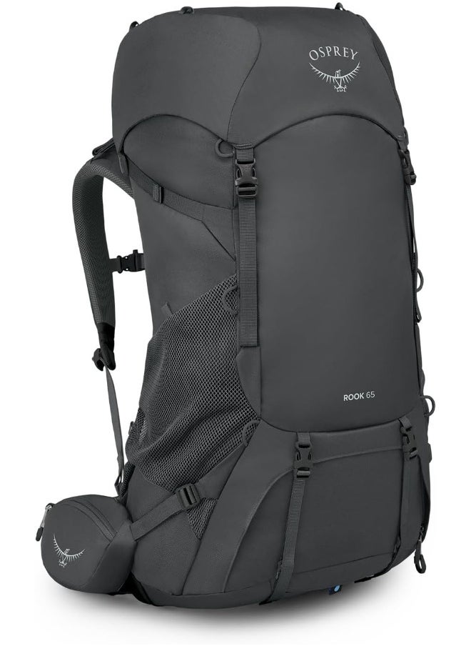 OSPREY Osprey Rook 65 Dark Charcoal/Silver Lining O/S Camping Backpack  - Image 3