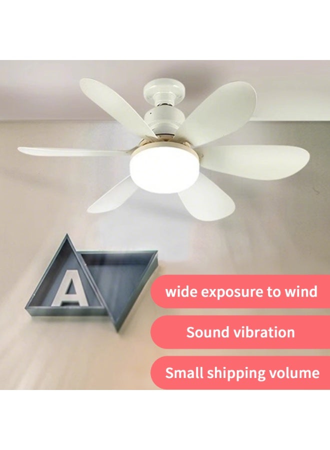 فورثكان مروحة سقف مزودة بإضاءة LED وجهاز تحكم عن بعد، قاعدة E27، مروحة هادئة بـ 6 شفرات مع شفرات ABS متينة، إضاءة مروحة قابلة للتعتيم بثلاثة ألوان للتركيب في الأسطح للغرف النوم والمطابخ والغرف الصغيرة - Image 5