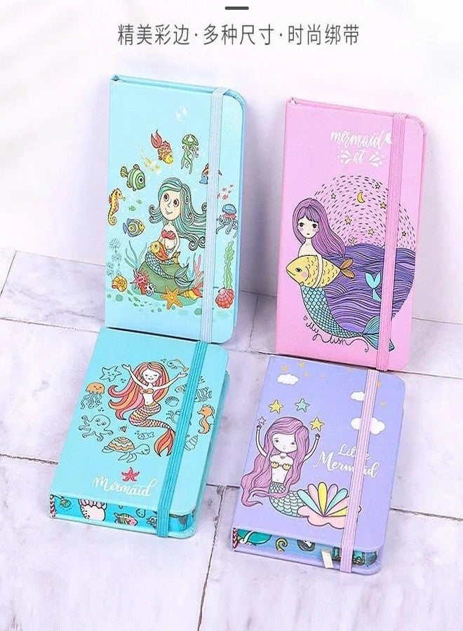 SID MAGIC Cute Mermaid A7 Mini Notebook Diary Set (Pack of 2 Any mix) Pastel Pocket Journal with Elastic Band for Girls, Kids - Image 5