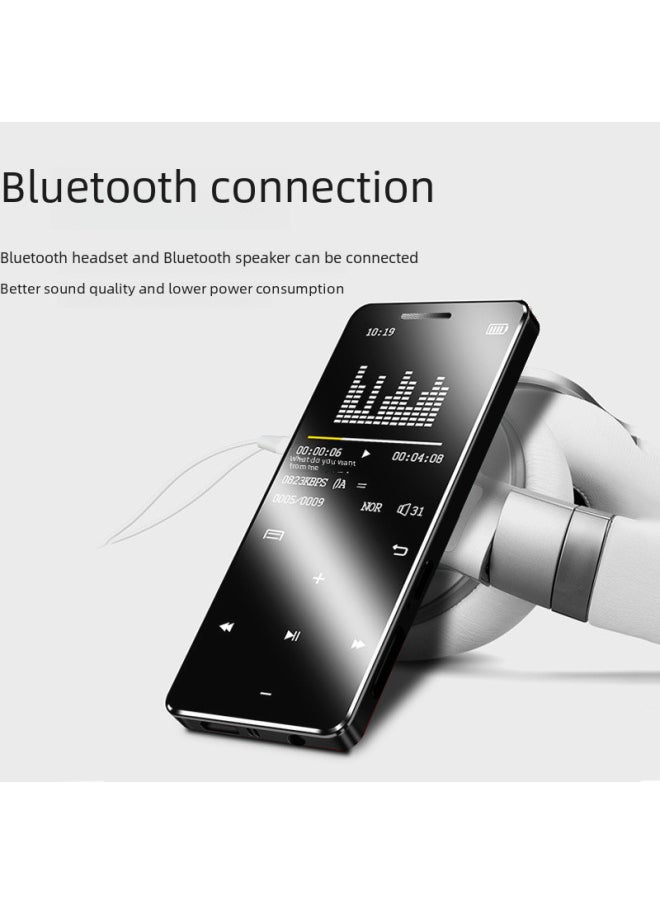 Geili High-definition Touch Screen Mp3 Portable Music Player Student Special Mp4 Bluetooth Music Player Digital Computer/mp3-Body Color:mp3 Black [with Bluetooth]]-Memory Capacity:16GB