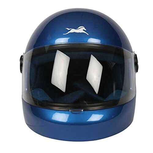 TVS Full Face Helmet for Men and Women, ISI DOT Certified, Clear Visor, Blue, Size L, Motorbike Helmet - Image 1