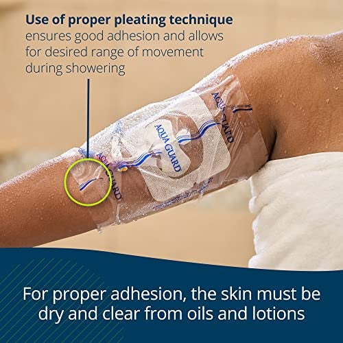 TIDI AquaGuard Sheet – 9” x 9” – Shower Protection Sheet – Self-Adhesive Moisture Barrier – Made without Latex – Wound Cover for Showering – 7 Sheets per Package – Home Medical Supplies (50015-PKG) - Image 3