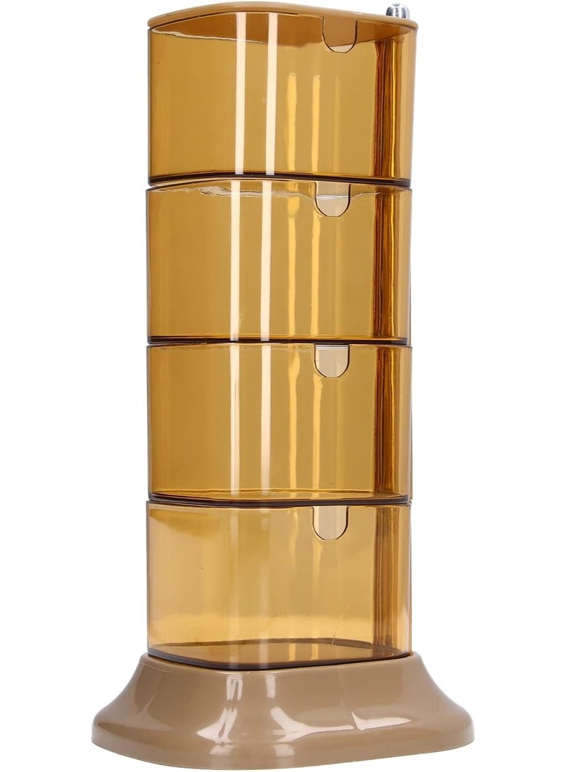 NAMA Seasoning Box Set, 4 Spice Jars Condiment Containers Rotating Spice Box with Spoon 4 Layer Rotating Spice Box Seasoning Organizer for Spice Salt Sugar Cruet Condiment Jars - Image 3