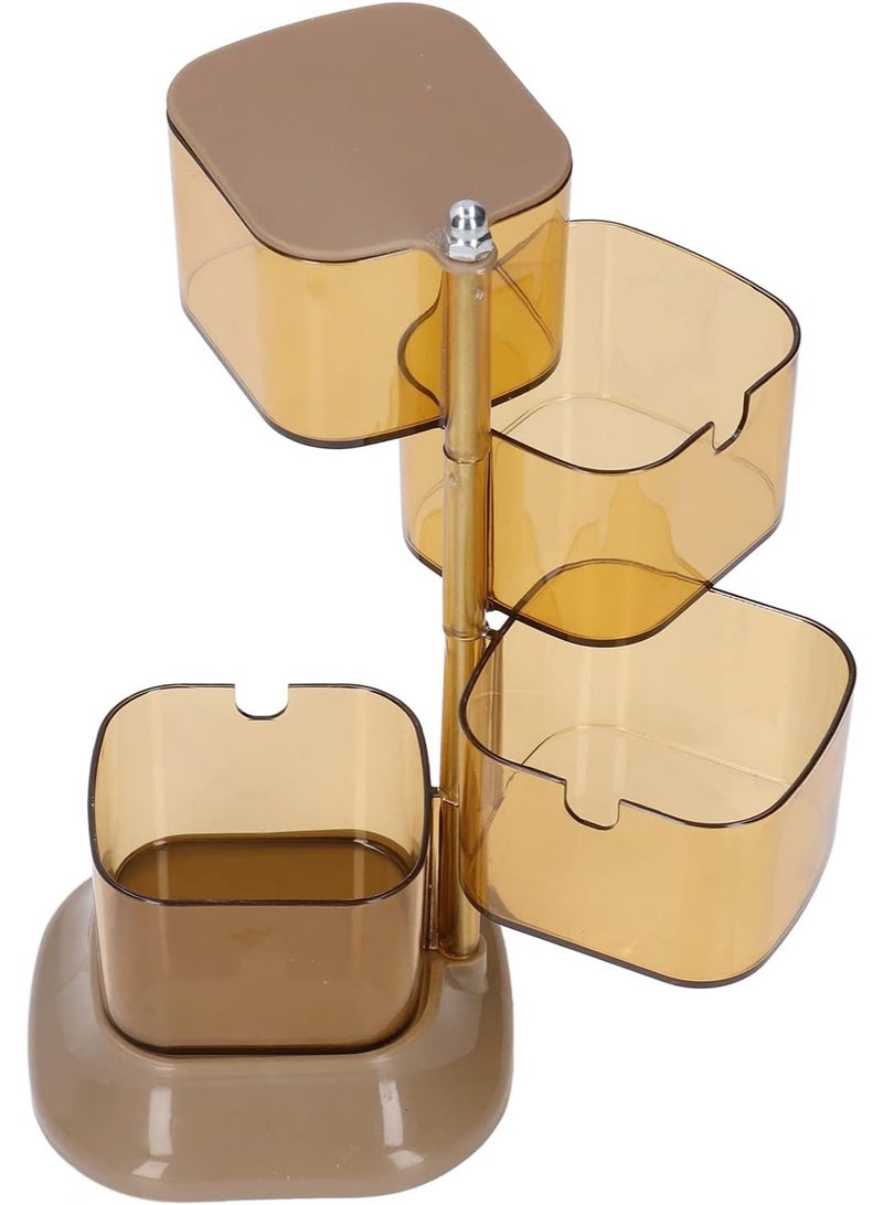 NAMA Seasoning Box Set, 4 Spice Jars Condiment Containers Rotating Spice Box with Spoon 4 Layer Rotating Spice Box Seasoning Organizer for Spice Salt Sugar Cruet Condiment Jars - Image 4