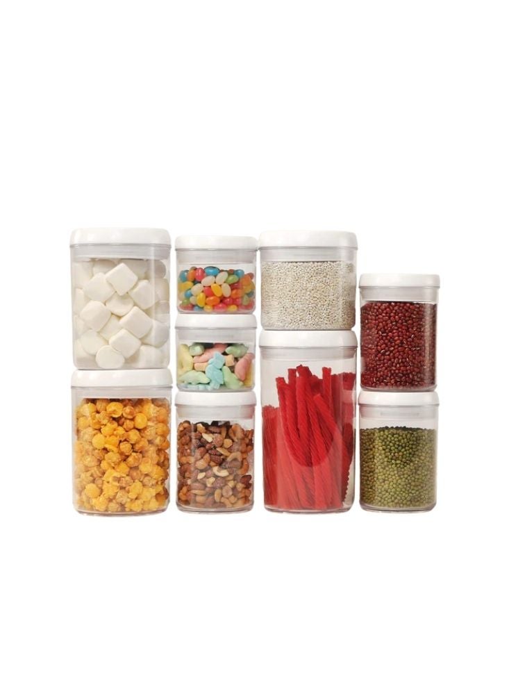 CLEAR Transparent Plastic Food Storage Jar with White Lid - Image 3