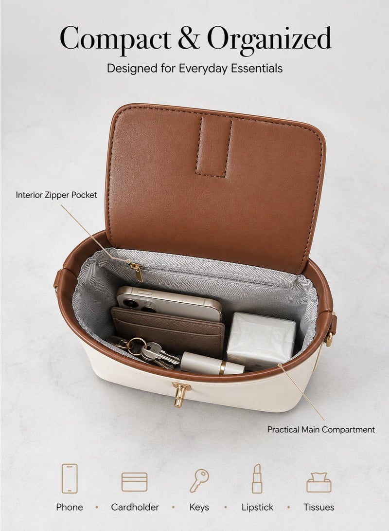 BLLE ROWN Women Handbag Elegant Bags for Ladies  Compact Shoulder and Tote with Golden Buckle Crossbody ladies bag for Work Daily Use Commute - Image 3