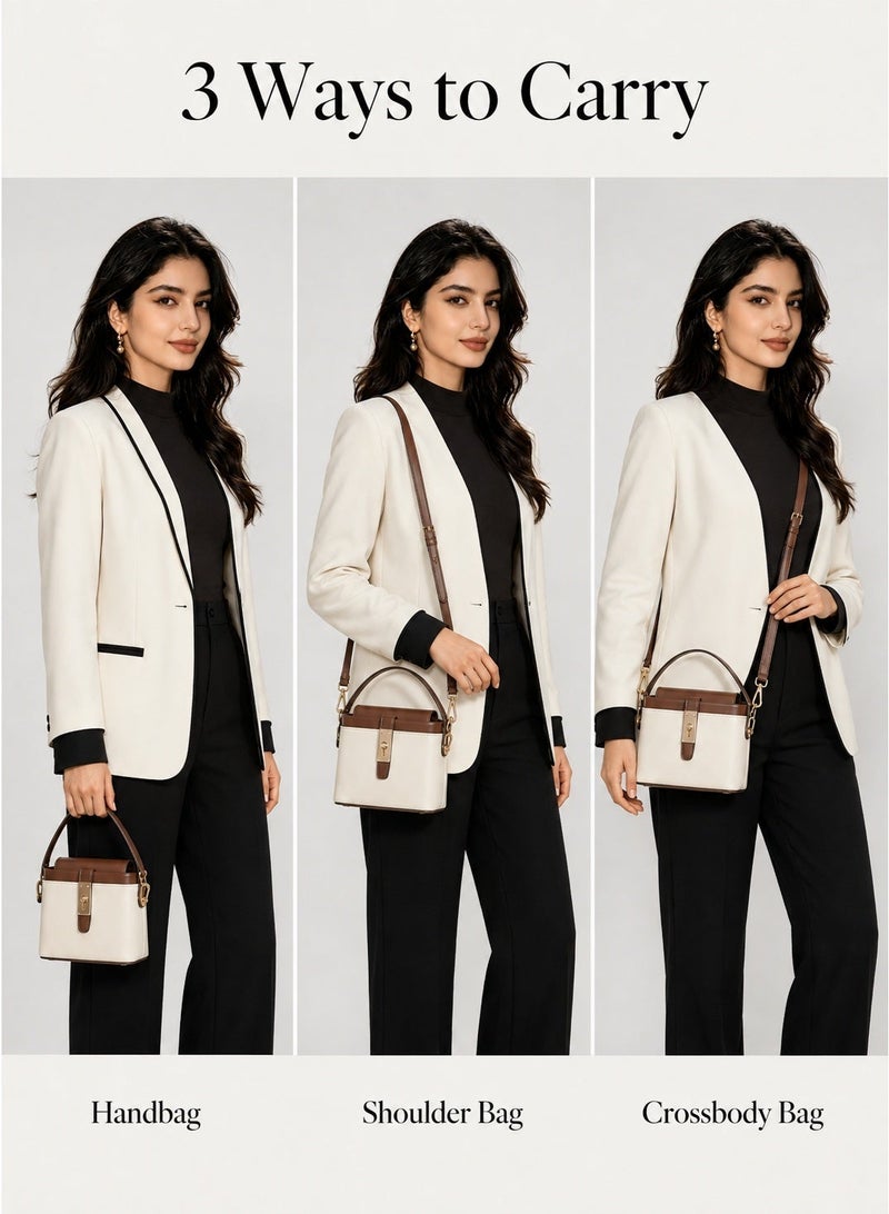 BLLE ROWN Women Handbag Elegant Bags for Ladies  Compact Shoulder and Tote with Golden Buckle Crossbody ladies bag for Work Daily Use Commute - Image 2