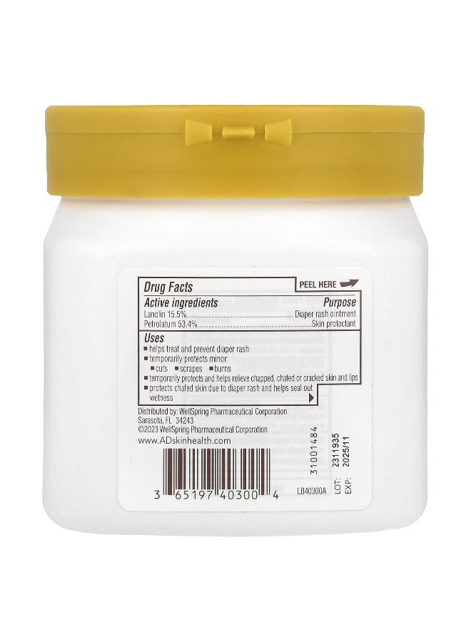 A + D A+D, Original Ointment, Diaper Rash Ointment + Skin Protectant, 1 lb (454 g) - Image 2