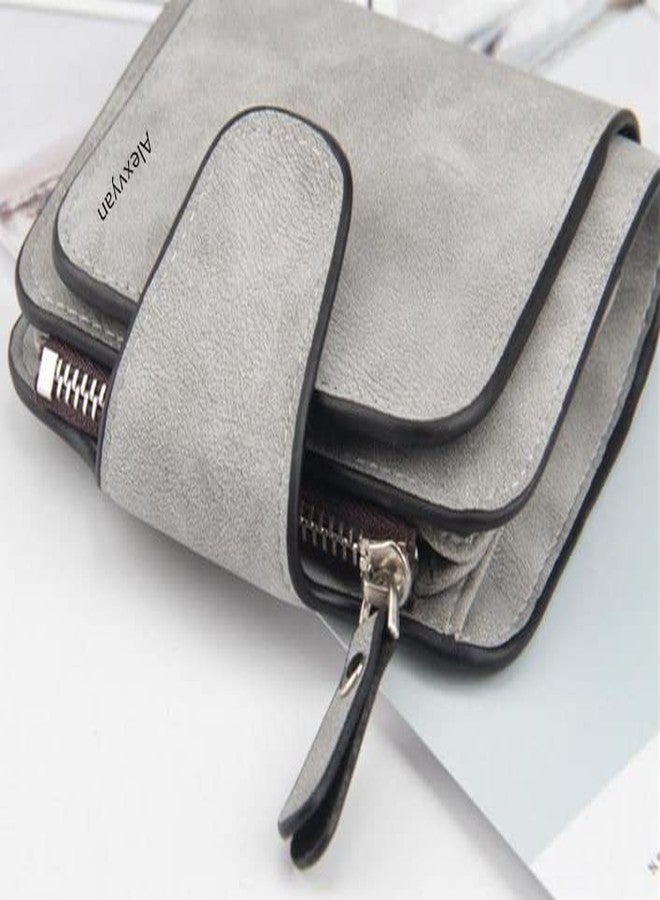 Alexvyan Small Women's Purse Wallet Organizer Female Hand Clutch Women/Ladies/Girls Leather Wallets Credit Card Holder (Grey) - Image 5