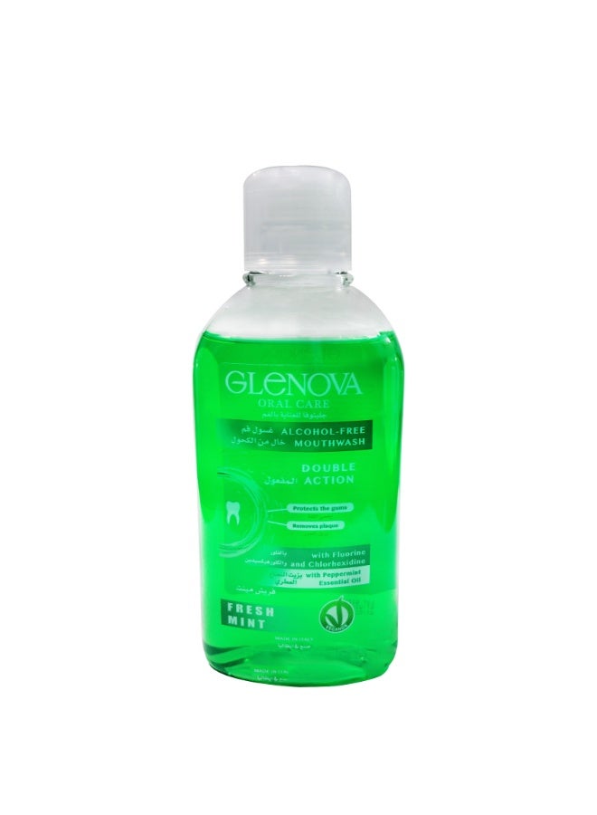 Glenova Mouthwash Fresh Mint Alcohol Free 400ML | Long Lasting Fresh Breath & Gentle Oral Care | Fresh Cooling Sensation |Supports Oral Hygiene - Image 2