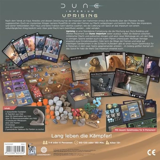 Asmodee Dire Wolf Digital, Dune: Empire - Uprising, Expansion, Connoisseur Game, Strategy Game, 1-6 Players, From 13+ Years, 60-120 Minutes, German, Multicoloured, Multicoloured - Image 4