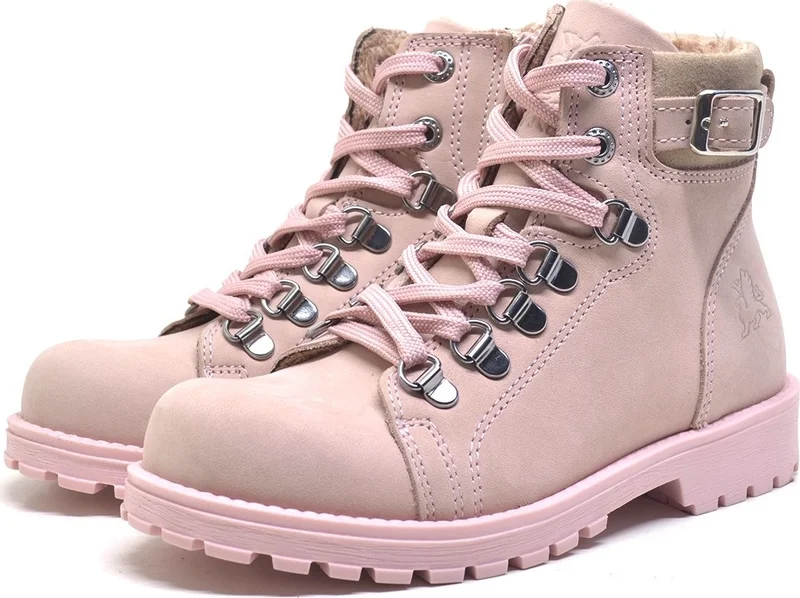 Raker Griffon Genuine Leather Pink Zippered Winter Girls' Boots