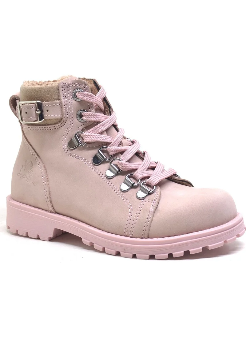 Raker Griffon Genuine Leather Pink Zippered Winter Girls' Boots