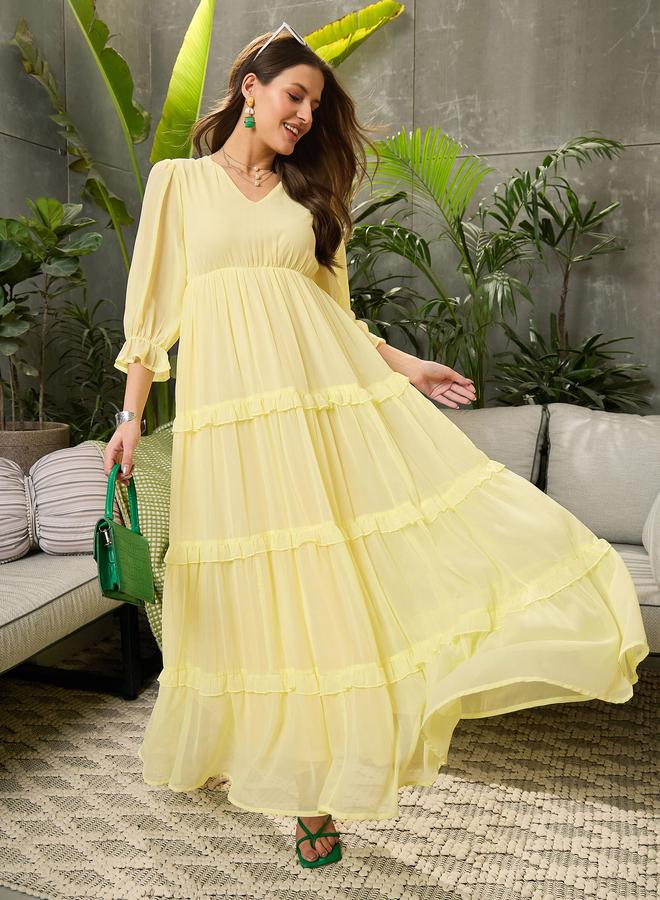 فستان شيفون متعدد الطبقات - Image 1