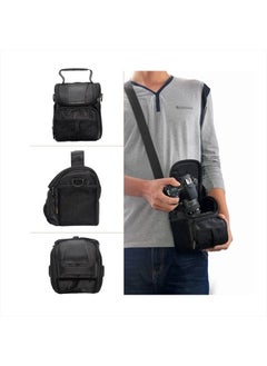 FOSOTO Waterproof (with Rain Cover) Black Camera Case Bag Compatible for Canon EOS M10 M6 M2 Mrak II M50 M100 Rebel T3i T4i T5 SL1, Nikon P600 D3300 D3400 D5100 D5300 D7200,Sony RX10M3,Olympus EM10  - Image 2