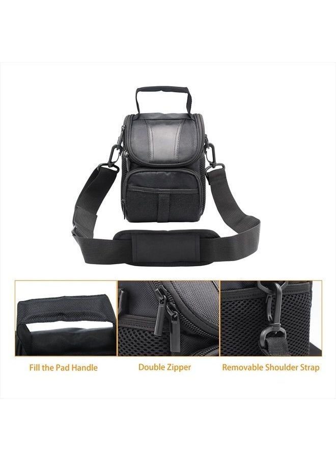 FOSOTO Waterproof (with Rain Cover) Black Camera Case Bag Compatible for Canon EOS M10 M6 M2 Mrak II M50 M100 Rebel T3i T4i T5 SL1, Nikon P600 D3300 D3400 D5100 D5300 D7200,Sony RX10M3,Olympus EM10  - Image 4