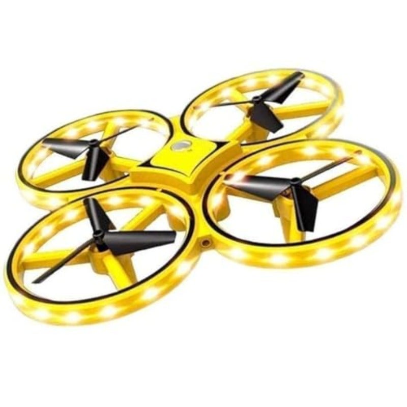 SVRC Hand Gesture Controlled Mini Flying Drone with Smart Watch Controlled Quadcopter LED Infrared Induction Toy Yellow - Image 2