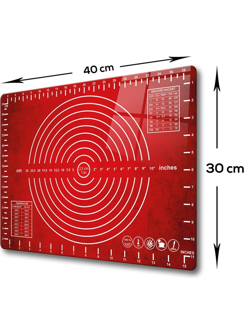 Glass Dough Rolling Mat | Red | 30CMx40CM - pzsku/Z3EFDE5F4CBBA7A99C3DFZ/45/_/1730874699/6da1feba-da4a-4106-90e8-f1588ff83642