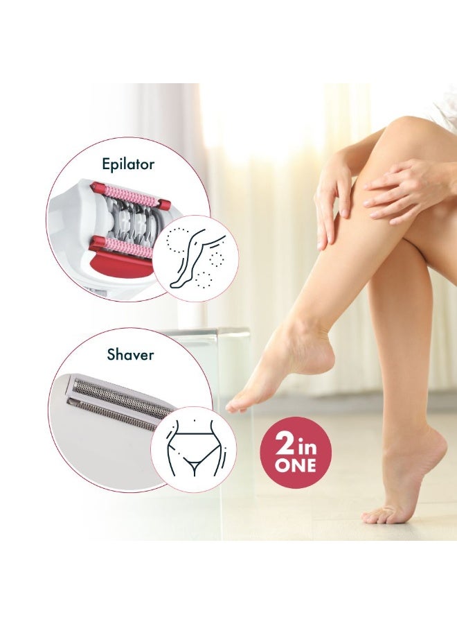 Mercury RECHARGEABLE LADY EPILATOR & SHAVER - CORD AND CORDLESS USE - POWERFUL MOTOR - PRECISION STAINLESS STEEL CUTTING BLADE - 40 MINUTES WORKING - LED LIGHT. - Image 2