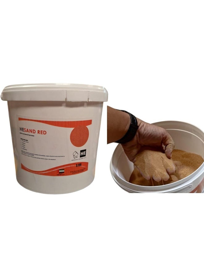 Hasanat Essentials Multi-Purpose Natural Sand Gravel 5KG Bucket Pack (Red Sand 5KG Bucket) - Image 1