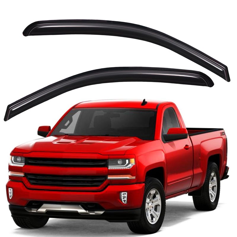 لايتترونيك فيزر نافذة أوتوماتيكية خارجية فائقة التحمل تناسب شيفروليه سيلفرادو 2014-2018 و جي إم سي سييرا 1500 2015-2019 و سيلفرادو سييرا 2500 HD و 3500 HD كاب عادي مزدوج طاقم دخاني 2 قطعة