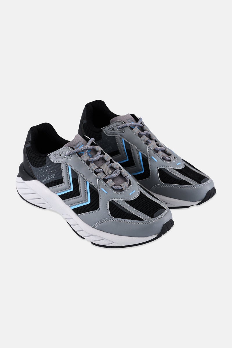 Hummel Men Reach LX3000 Lace Up Running Shoes, Grey - Image 1