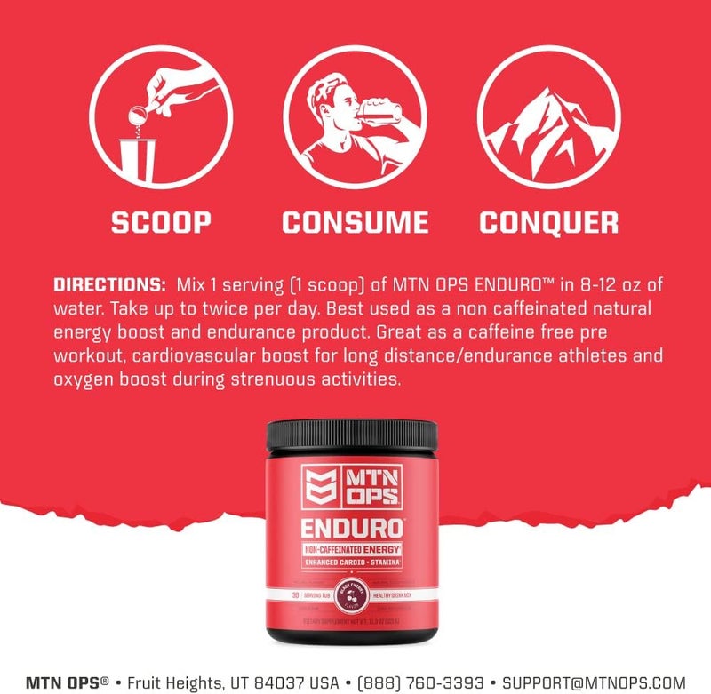 MTN OPS Enduro Nitric Oxide Supplement  StimFree Pre Workout  30 Servings  with Magnesium Citrate Beet Root Powder Niacinamide L Arginine  L Citrulline  Peach Zing Flavor - Image 4