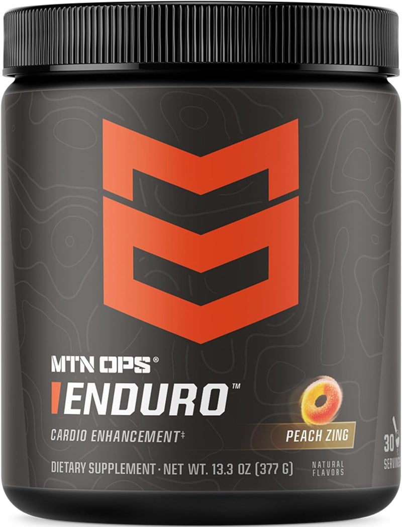 MTN OPS Enduro Nitric Oxide Supplement  StimFree Pre Workout  30 Servings  with Magnesium Citrate Beet Root Powder Niacinamide L Arginine  L Citrulline  Peach Zing Flavor - Image 1