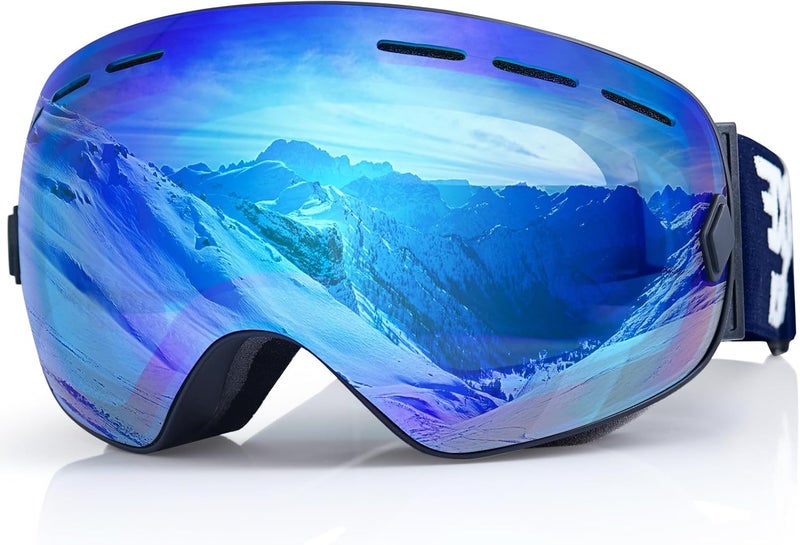 EXP VISION Snowboard Ski Goggles Men Women Youth, Anti Fog OTG Winter Snow Goggles Spherical Detachable Lens - Image 1