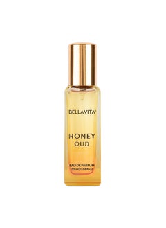 BellaVita Luxury Honey OUD Eau de Parfum Travel Size Edition 20 ml  LongLasting Mini Perfumes for Women  Notes Patchouli Vanilla Bergamot  Spicy Notes  Pocket Perfume for Women  Vegan Perfume