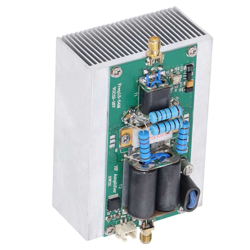 مضخم قوة ترددي خطي (Linear HF Power Amplifier): تردد 1.5-54 ميجاهرتز، مدخلات 3-5 واط، مصنوع من البولي فينيل كلوريد والسبيكة الألومنيوم - أداء مستقر مع تبريد منشط بمروحة، مضخم ترددي للراديو الهواوي، مناسب للراديو الهواوي الهواوي، Yaesu FT-817، KX3 CW - Image 2