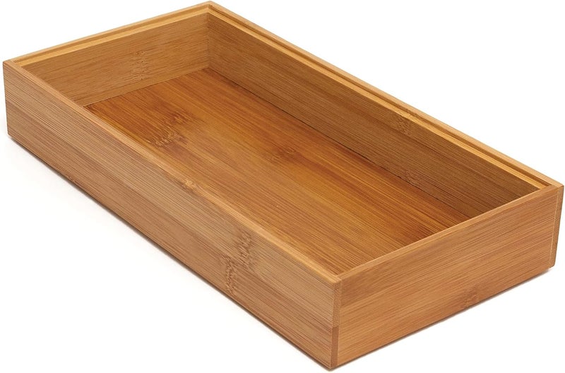 Lipper International Bamboo Wood Stacking Drawer Organizer Box, 6" x 12" - Image 1