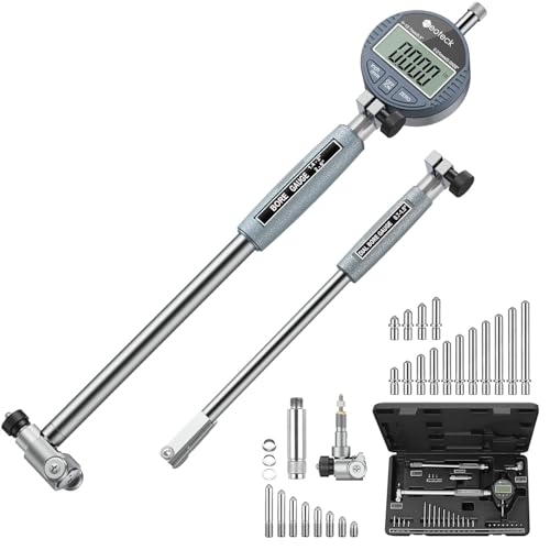 Neoteck Digital Dial Indicator Bore Gauge with 0.7"-6"/0.0005" Measuring Range and 6" Measuring Depth Dial Bore Gauge Set with 23PCS Anvils for Engine Cylinder Measurement - Image 1