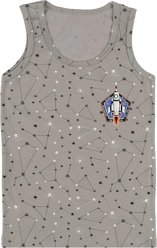 Donella 5 Pack Colorful Space Theme Boy Undershirt - 771171B