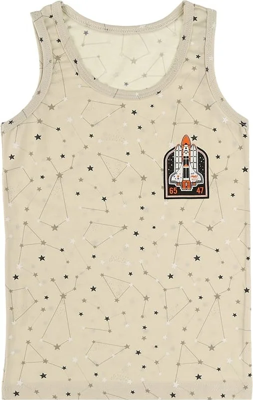 Donella 5 Pack Colorful Space Theme Boy Undershirt - 771171B