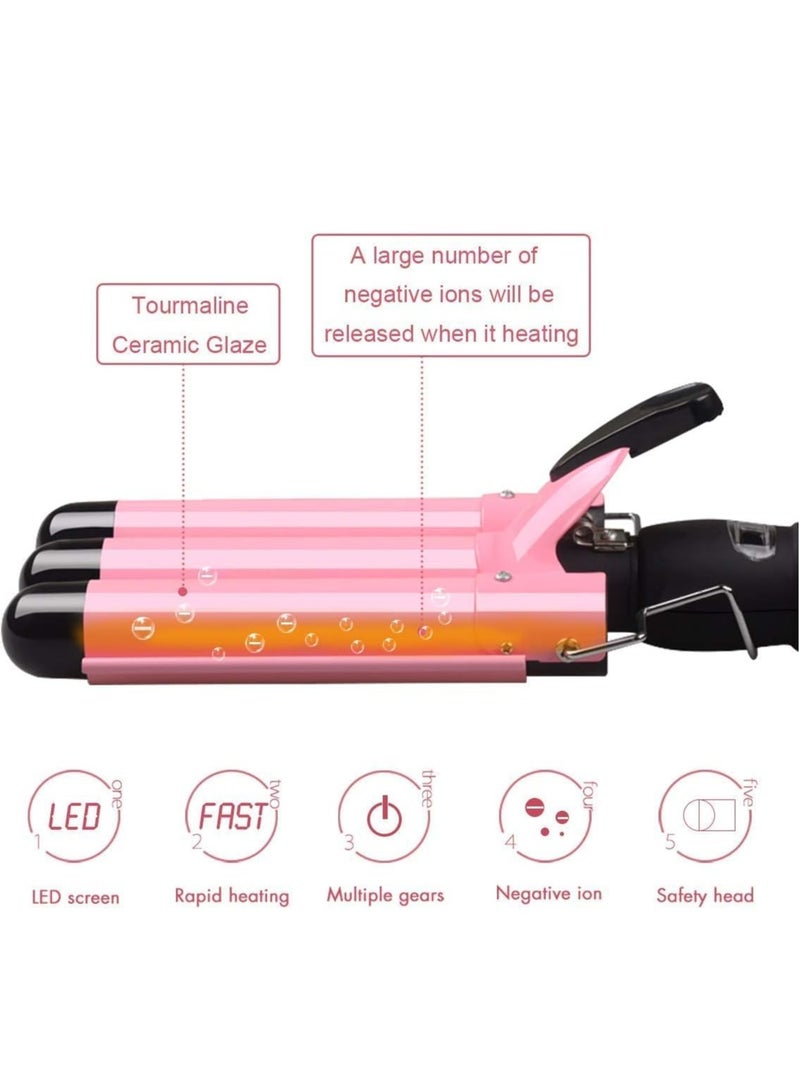 TIGER 3 Barrel Hair Curler – 1 Inch Professional Salon Ceramic Curling Iron with Temperature Control, Adjustable Styling Tools for Long & Short Hair – Perfect for Waves & Curls - Image 3