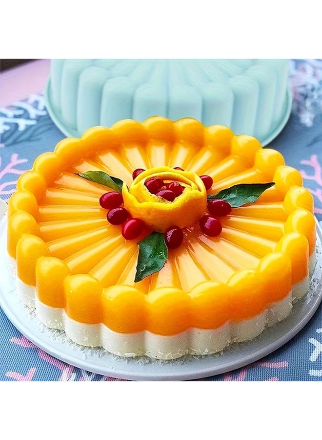 Sunflower Silicone Cake Mold Non Stick Easy Release Reusable DIY Baking Pan For Cakes Jellies And Creams Morandi Gray Mintature Baking Accessories - Image 4
