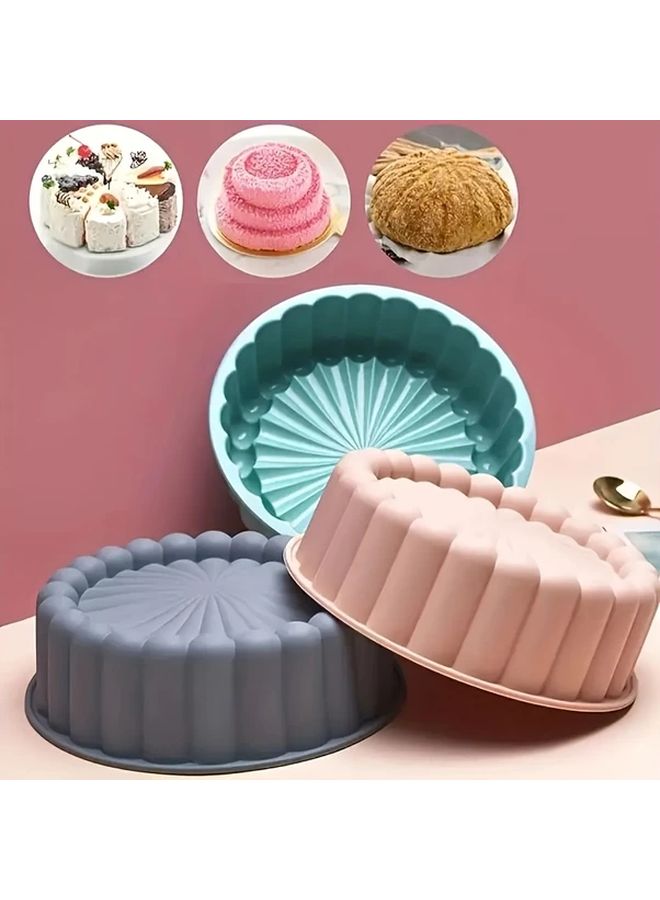 Sunflower Silicone Cake Mold Non Stick Easy Release Reusable DIY Baking Pan For Cakes Jellies And Creams Morandi Gray Mintature Baking Accessories - Image 1