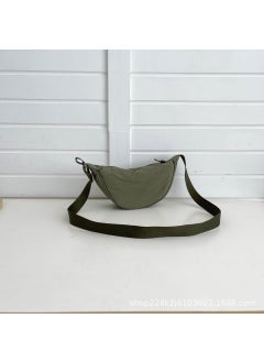 Fitting Room new dumpling bag fashion messenger bag western style all-match shoulder bag nylon canvas bag lightweight underarm bag Green