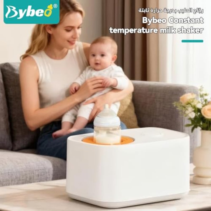2-In-1 Baby Bottle Warmer Formula Mixer with 2pcs Baby Formula Dispensers, Electric Bottle Shaker with Constant Temperature Automatic Mixing, Multifunctional Baby Milk Powder Mixer - Image 2