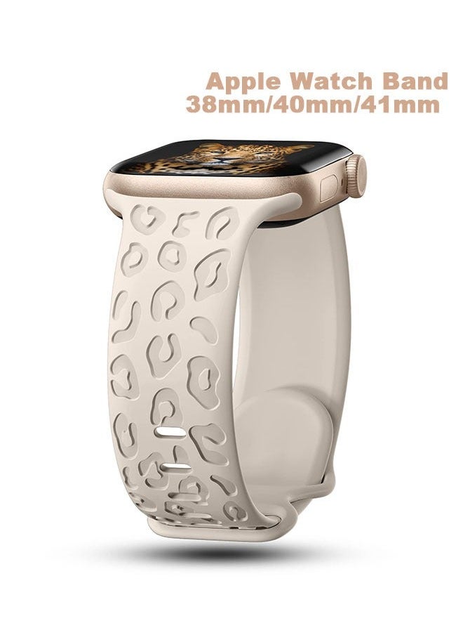 Generic - Apple Watch Band, Comfort for Everyday Wear (38mm/40mm/41mm), Fashionable Premium Starlight Color 1 Piece - Image 1