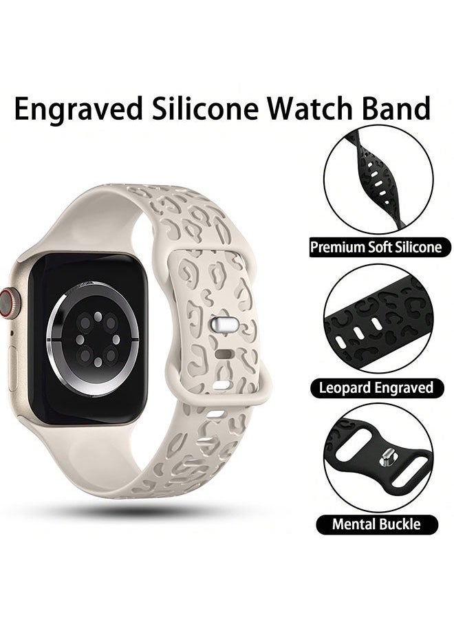 Generic - Apple Watch Band, Comfort for Everyday Wear (38mm/40mm/41mm), Fashionable Premium Starlight Color 1 Piece - Image 1