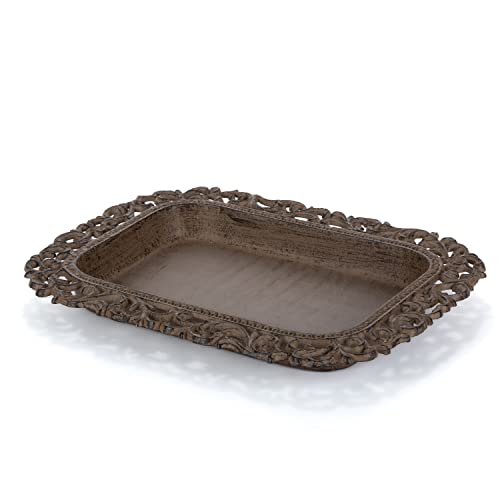 GG Collection Cream Ceramic Butter Dish with Metal Work in Acanthus Leaf Design - Image 2