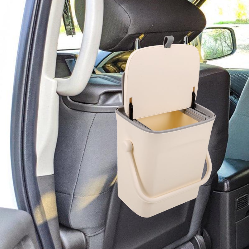 Car Trash Can Car Organizer Garbage Can Multipurpose Automotive Trash Bin For Car - Image 5